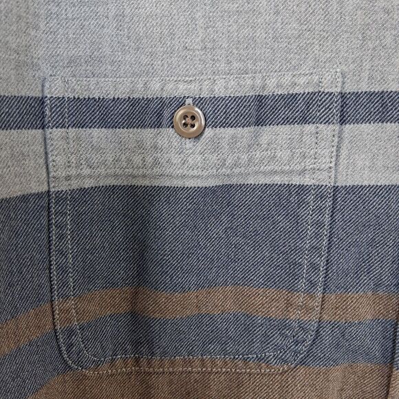 J. Crew Brushed Midweight Cotton Stripe Shirt H4831 Size L - Picture 6 of 16